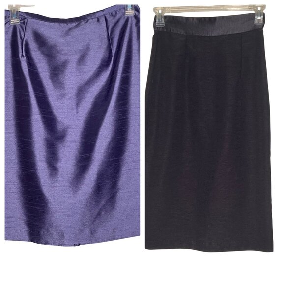 First Opinion Dresses & Skirts - 2 Size 10 Pencil Skirts Black Purple Career  Church